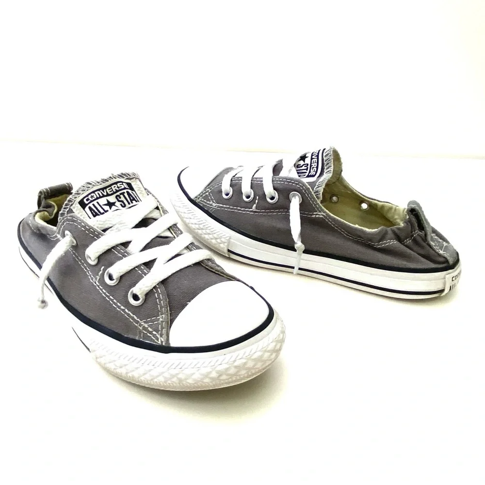 Converse Little Girls Chuck Taylor Grey All Star Low Top Sneaker